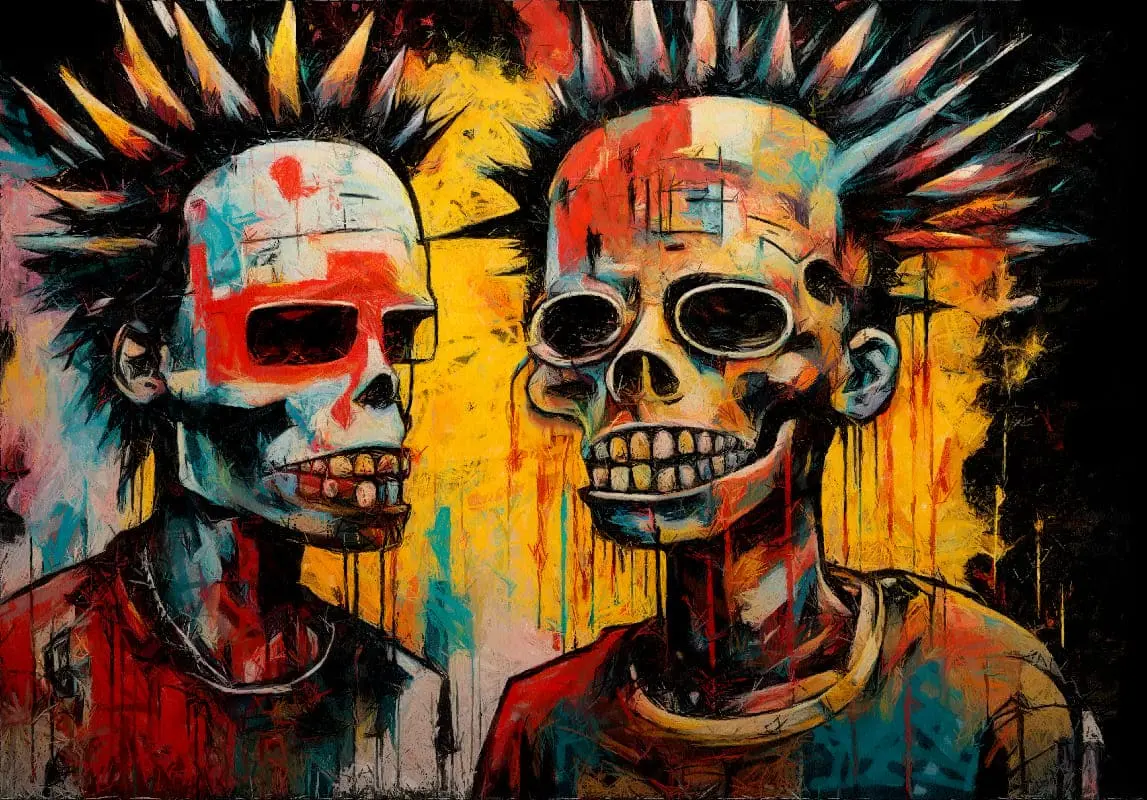 EKYMOZE BORDERLAST BASQUIAT PAINTING STREET ART PUNK