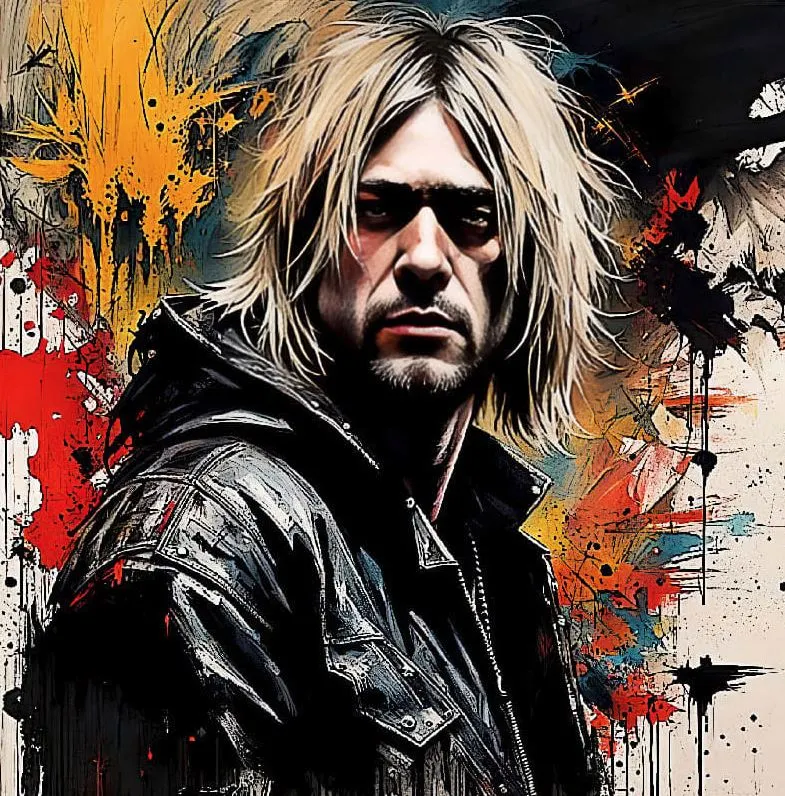 KURT COBAIN PAINTING PORTRAIT'S, STREET-ART AND GRAFFITI